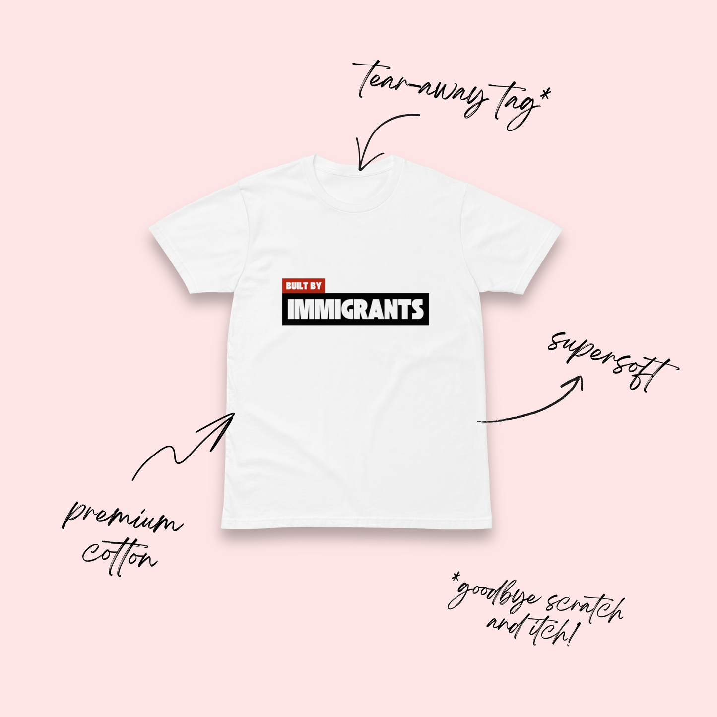 Built By Immigrants Minimalist T-Shirt