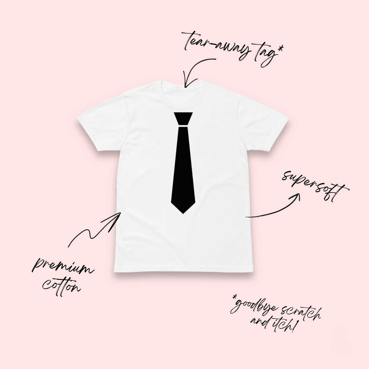 Black Tie Minimalist T-Shirt