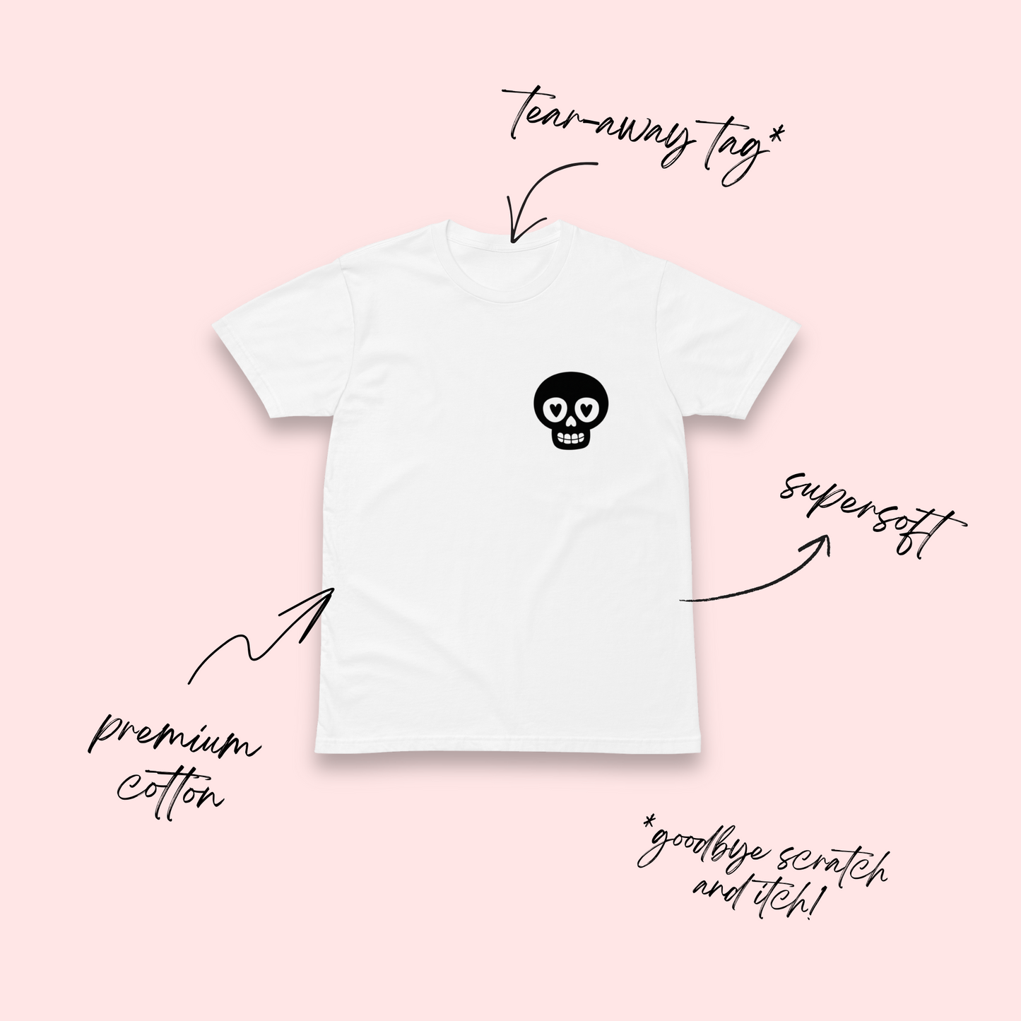 Happy Skull Minimalist T-Shirt