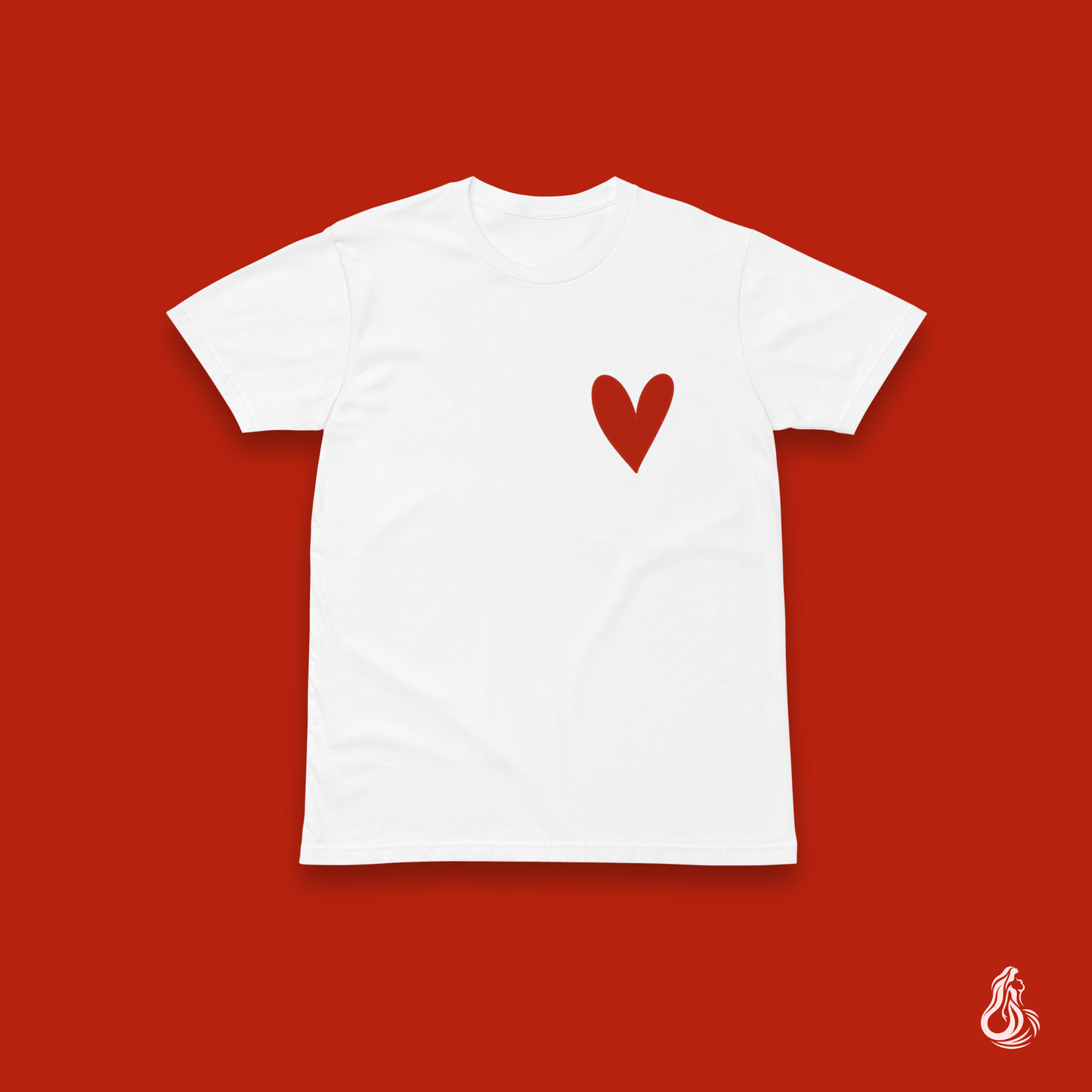 Red Heart Minimalist T-Shirt