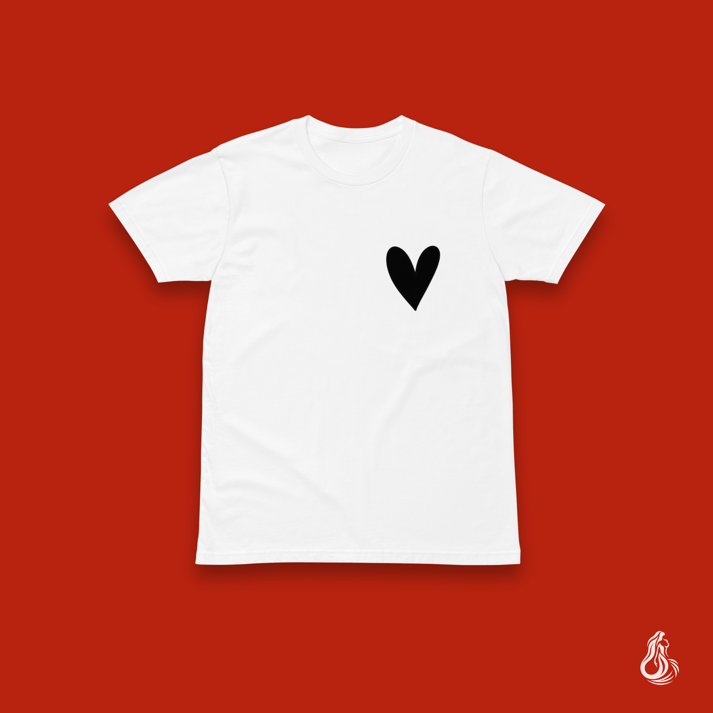 Black Heart Minimalist T-Shirt