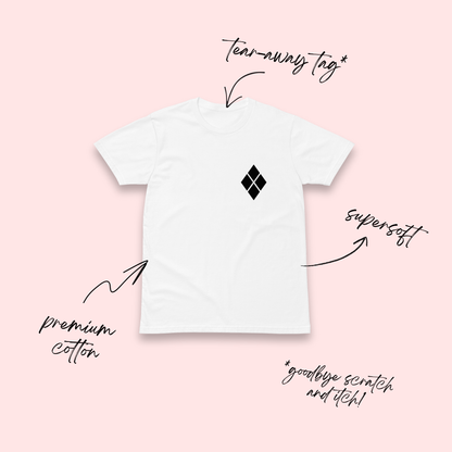 Harlequin Diamonds Black White T-Shirt