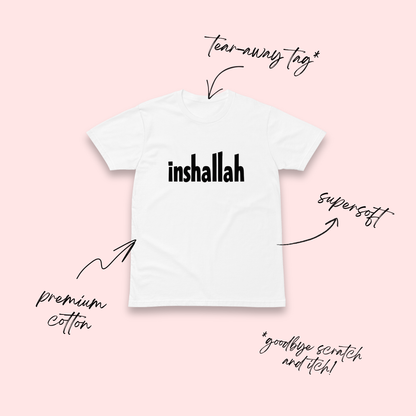 Inshallah White T-Shirt