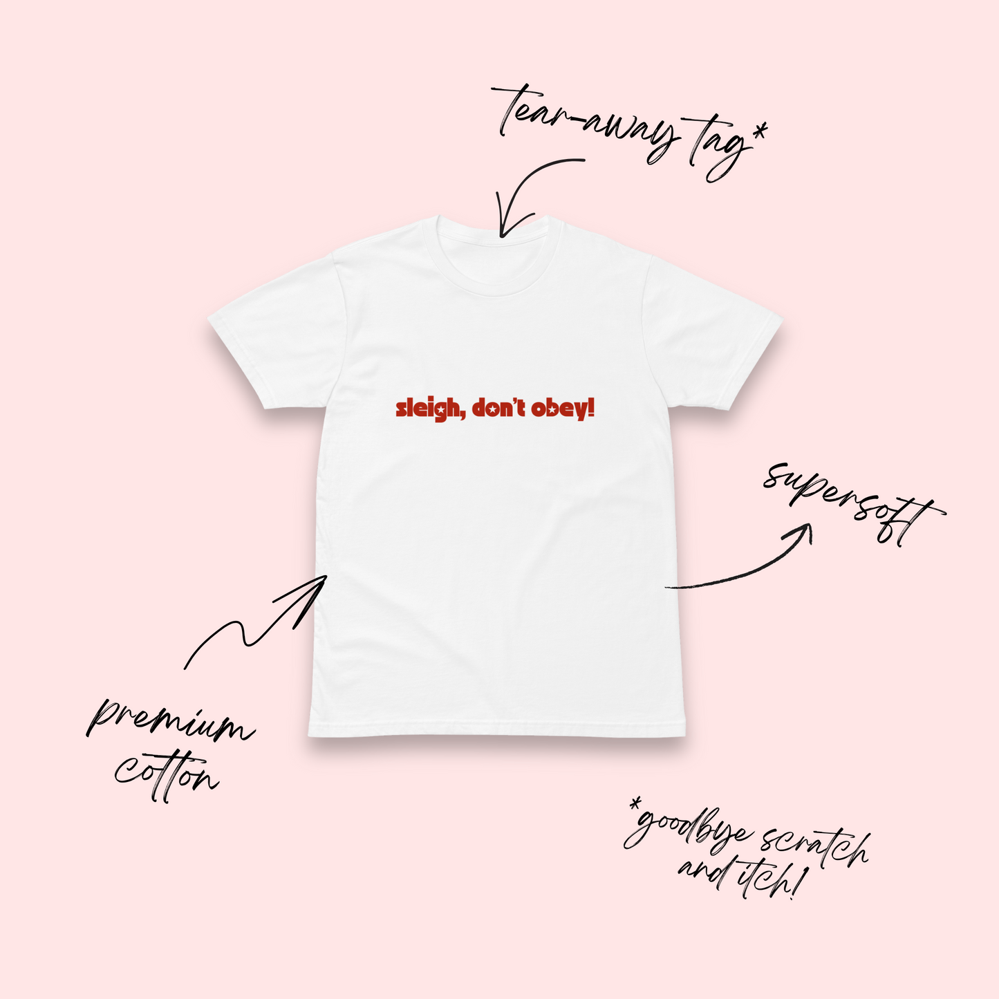 Sleigh, Don’t Obey Minimalist T-Shirt