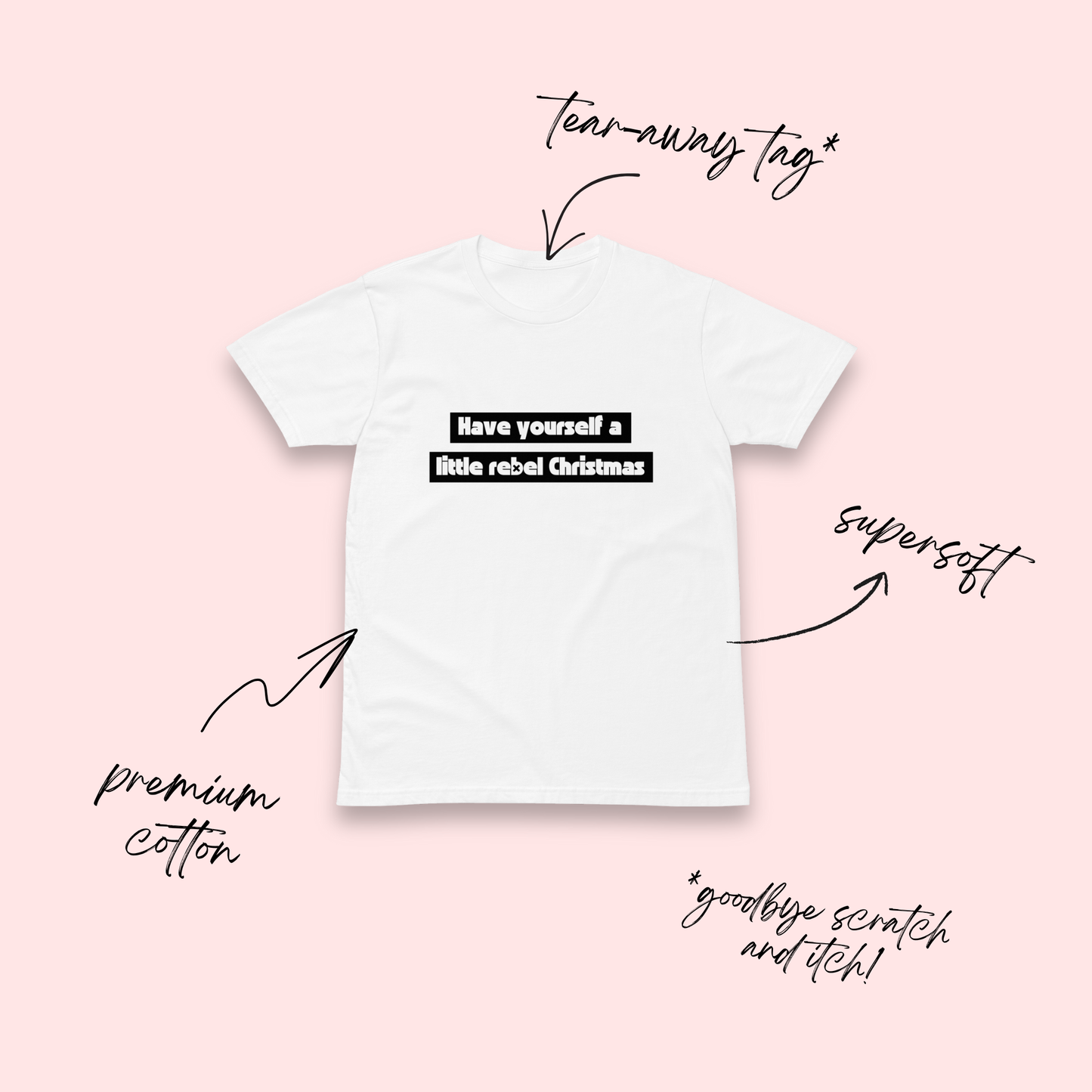 Have Yourself a Little Rebel Christmas Minimalist T-Shirt