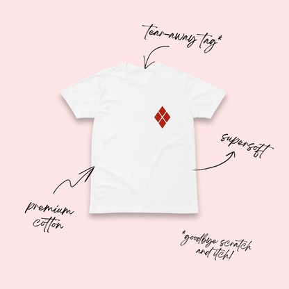 Harlequin Diamonds Red Minimalist T-Shirt