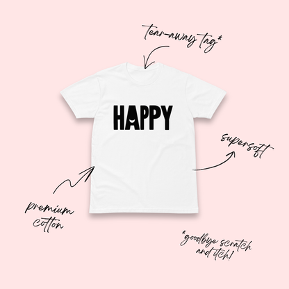 Happy White T-Shirt