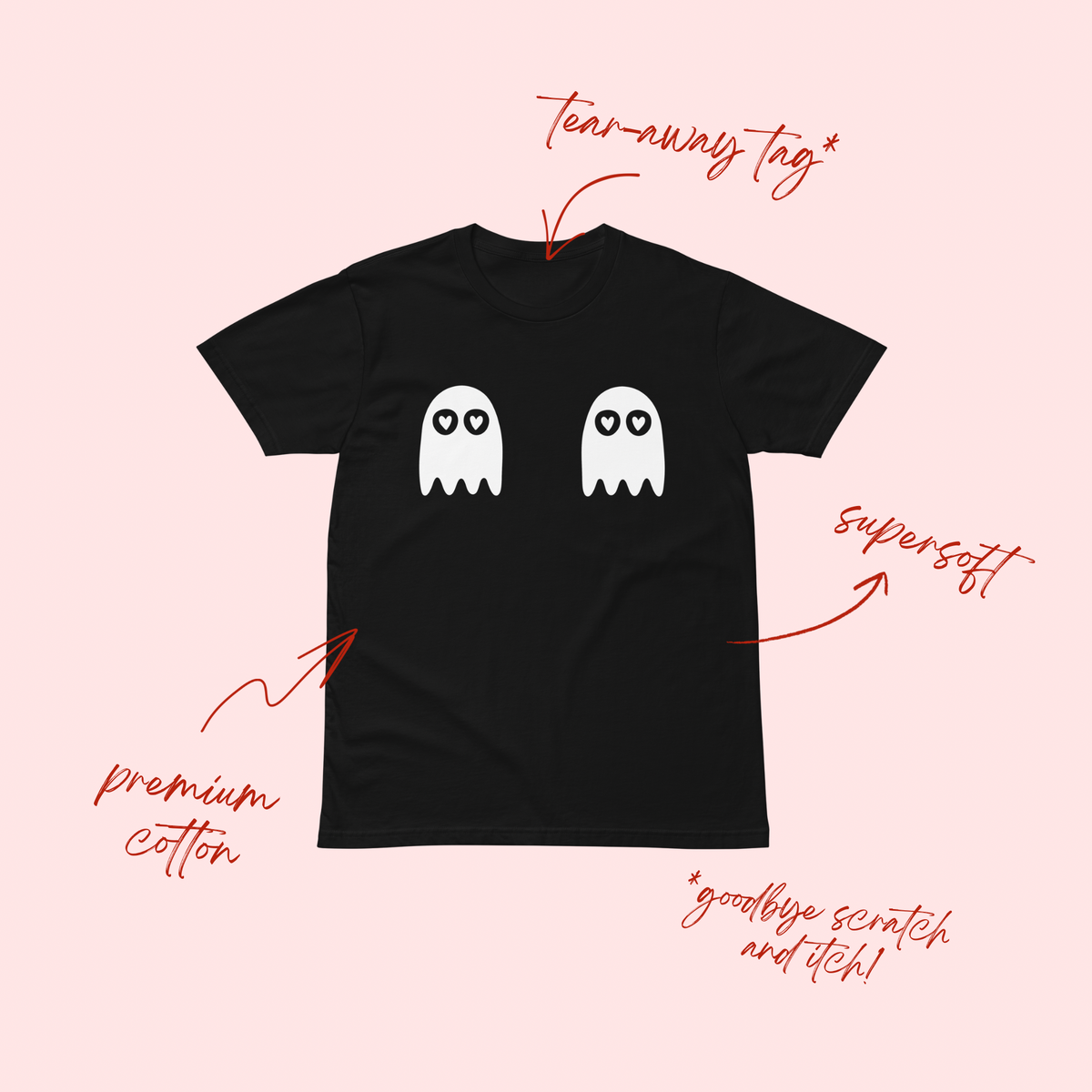 Ghoost Boobies Black T-Shirt